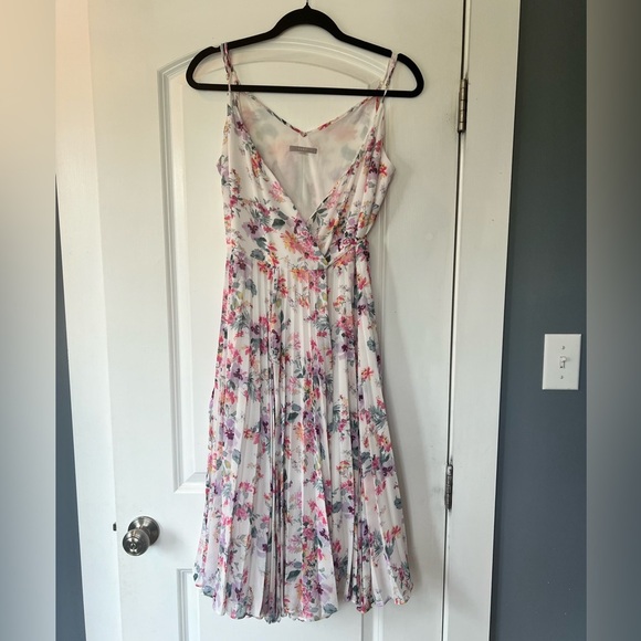 Floral Pleated Tart Wrap Dress - Picture 1 of 4